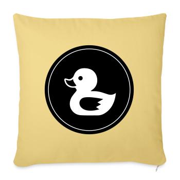 Icône de canard - Housse de coussin décorative 45 x 45 cm - jaune délavé - Devant