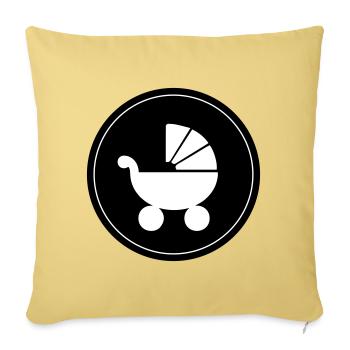 Poussette bébé - Housse de coussin décorative 45 x 45 cm - jaune délavé - Devant