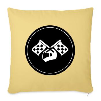 Casque de coureur - Housse de coussin décorative 45 x 45 cm - jaune délavé - Devant