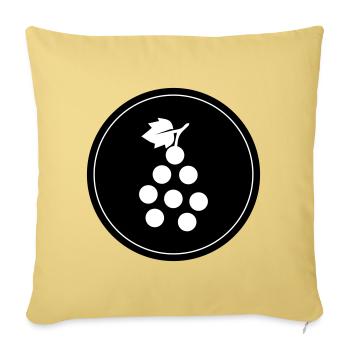 Symbole des raisins - Housse de coussin décorative 45 x 45 cm - jaune délavé - Devant