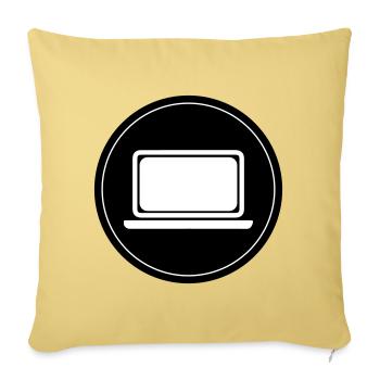 Laptop Pc Office - Sofa pillowcase 17,3'' x 17,3'' (45 x 45 cm) - washed yellow - Front
