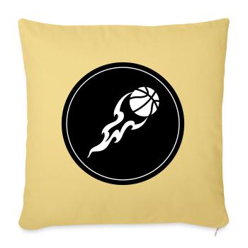 Basketball flame - Sofa pillowcase 17,3'' x 17,3'' (45 x 45 cm) - washed yellow - Front