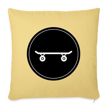 Skateboard Skaters - Housse de coussin décorative 45 x 45 cm - jaune délavé - Devant
