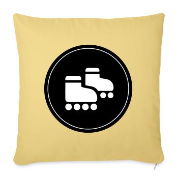 Inline skates sport - Sofa pillowcase 17,3'' x 17,3'' (45 x 45 cm) - washed yellow - Front