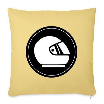 Racing driver helm racing circle - Sofa pillowcase 17,3'' x 17,3'' (45 x 45 cm) - washed yellow - Front