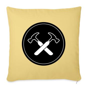 Symbole du marteau - Housse de coussin décorative 45 x 45 cm - jaune délavé - Devant