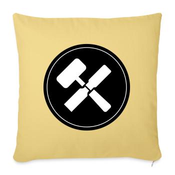 Icône d’outil - Housse de coussin décorative 45 x 45 cm - jaune délavé - Devant
