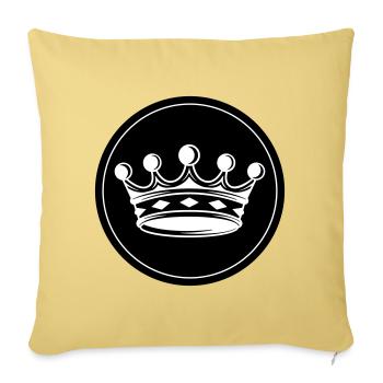 Krone Silhouette icon - Sofa pillowcase 17,3'' x 17,3'' (45 x 45 cm) - washed yellow - Front