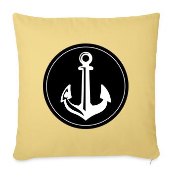 Icône de l’icône d’ancrage - Housse de coussin décorative 45 x 45 cm - jaune délavé - Devant