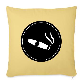 Symbole du cigare - Housse de coussin décorative 45 x 45 cm - jaune délavé - Devant
