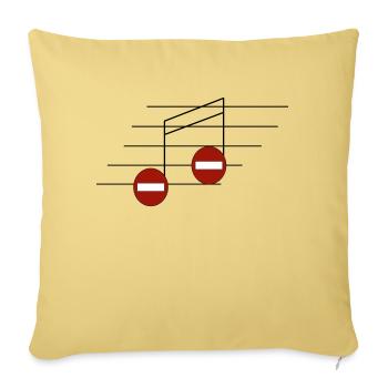 Prohibited notes - Sofa pillowcase 17,3'' x 17,3'' (45 x 45 cm) - washed yellow - Front