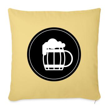 Beer Glass Beer Symbol - Sofa pillowcase 17,3'' x 17,3'' (45 x 45 cm) - washed yellow - Front