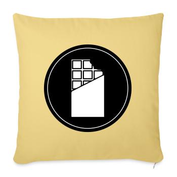 Icône de chocolat Icône - Housse de coussin décorative 45 x 45 cm - jaune délavé - Devant