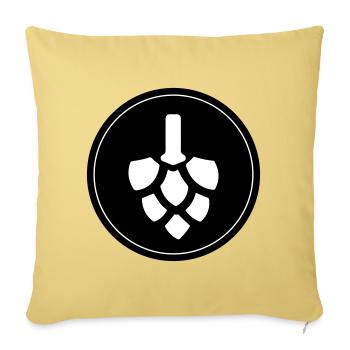Beer Hops - Sofa pillowcase 17,3'' x 17,3'' (45 x 45 cm) - washed yellow - Front