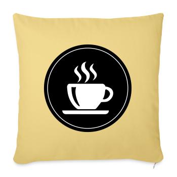 Coffee Cup Coffee - Sofa pillowcase 17,3'' x 17,3'' (45 x 45 cm) - washed yellow - Front