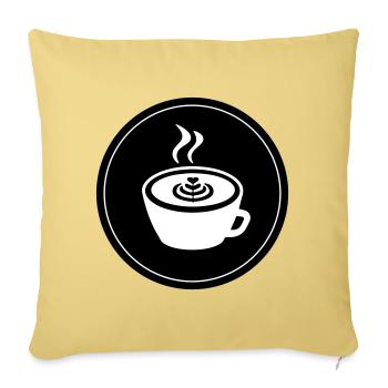 Coffee Logo - Sofa pillowcase 17,3'' x 17,3'' (45 x 45 cm) - washed yellow - Front