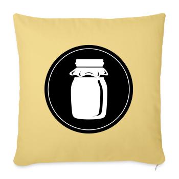 Honey symbol beekeeper - Sofa pillowcase 17,3'' x 17,3'' (45 x 45 cm) - washed yellow - Front