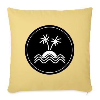 Symbole de Palm Island - Housse de coussin décorative 45 x 45 cm - jaune délavé - Devant