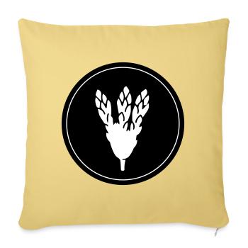 Asparagus Vegetables - Sofa pillowcase 17,3'' x 17,3'' (45 x 45 cm) - washed yellow - Front