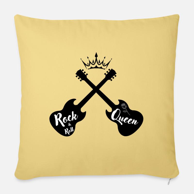 Rock 'n' Roll Queen - Sofakissenbezug 45 x 45 cm - Hellgelb