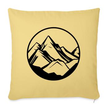 Berge Symbol Mountains - Sofa pillowcase 17,3'' x 17,3'' (45 x 45 cm) - washed yellow - Front