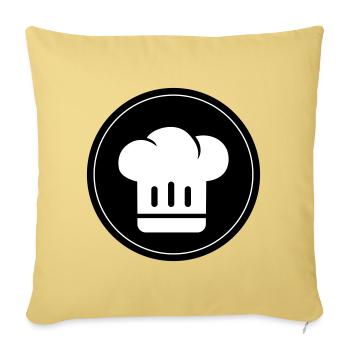 Chef's hat Chef - Sofa pillowcase 17,3'' x 17,3'' (45 x 45 cm) - washed yellow - Front