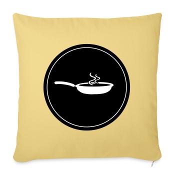 Pan Cook - Sofa pillowcase 17,3'' x 17,3'' (45 x 45 cm) - washed yellow - Front
