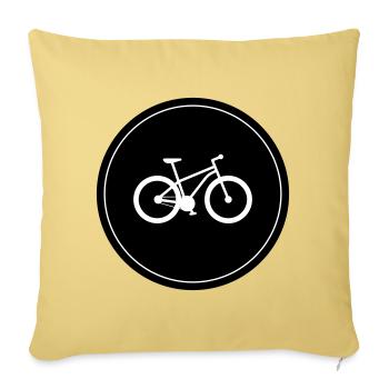 Bicycle Cycling - Sofa pillowcase 17,3'' x 17,3'' (45 x 45 cm) - washed yellow - Front