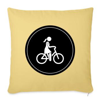 Cycling Bike Icon - Sofa pillowcase 17,3'' x 17,3'' (45 x 45 cm) - washed yellow - Front