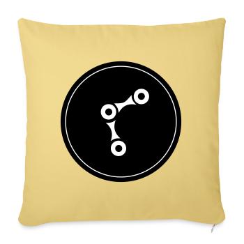 Bicycle Cycling Chain - Sofa pillowcase 17,3'' x 17,3'' (45 x 45 cm) - washed yellow - Front