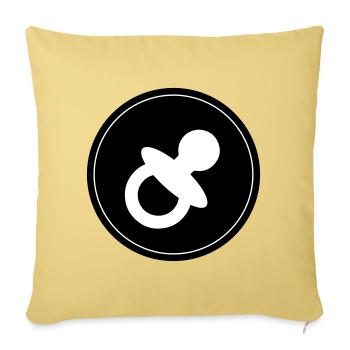 Pacifier Baby - Sofa pillowcase 17,3'' x 17,3'' (45 x 45 cm) - washed yellow - Front