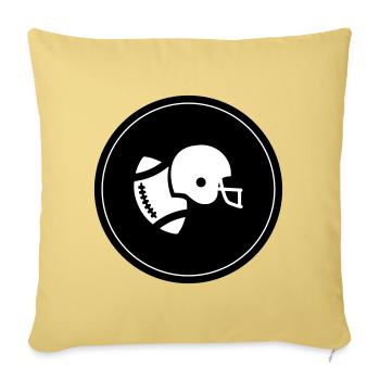 Icône du football - Housse de coussin décorative 45 x 45 cm - jaune délavé - Devant