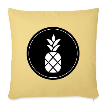 Pineapple fruit - Sofa pillowcase 17,3'' x 17,3'' (45 x 45 cm) - washed yellow - Front