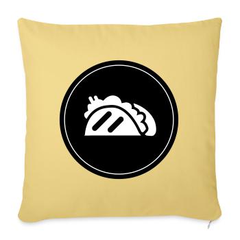 Taco Burrito Symbol à emporter - Housse de coussin décorative 45 x 45 cm - jaune délavé - Devant