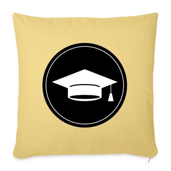 Student Degree - Sofa pillowcase 17,3'' x 17,3'' (45 x 45 cm) - washed yellow - Front