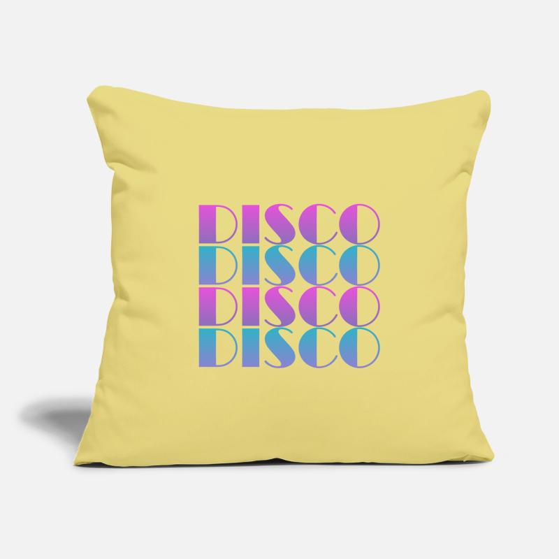 Vibrant Disco Text Pattern Design Sofa pillowcase 17,3'' x 17,3'' (45 x 45 cm)