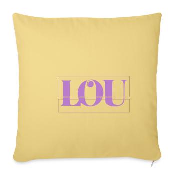 Lou - Housse de coussin décorative 45 x 45 cm - jaune délavé - Devant