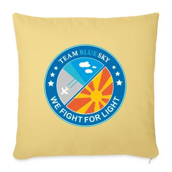 Light Warrior Badge Air and Sun Mission Emblem - Sofa pillowcase 17,3'' x 17,3'' (45 x 45 cm) - washed yellow - Front