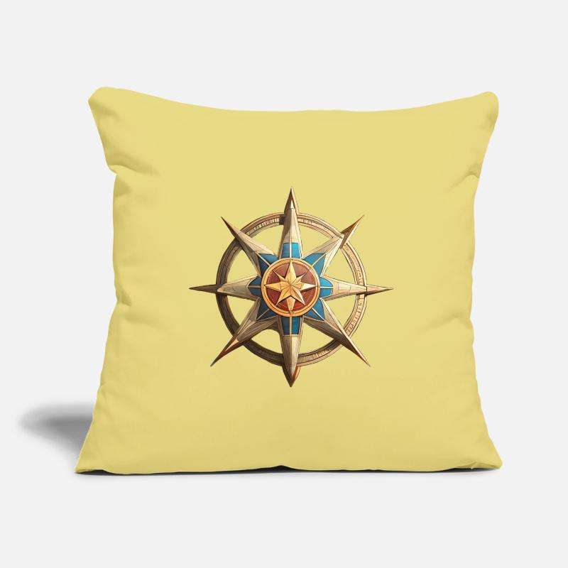 cardinal directions, compass Sofa pillowcase 17,3'' x 17,3'' (45 x 45 cm)