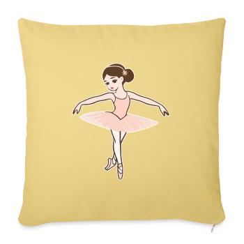 Ballerina - Sofa pillowcase 17,3'' x 17,3'' (45 x 45 cm) - washed yellow - Front