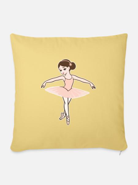 Ballerina - Sofakissenbezug 45 x 45 cm - Hellgelb