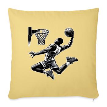 Basketball Dunking Geschenk - Sofakissenbezug 45 x 45 cm - Hellgelb - Vorne