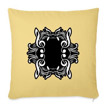 Musique de symbole de notes de musique - Housse de coussin décorative 45 x 45 cm - jaune délavé - Devant