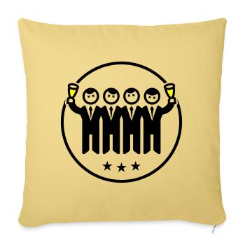 L’équipe de l’enterrement de vie de garçon et de garçon - Housse de coussin décorative 45 x 45 cm - jaune délavé - Devant