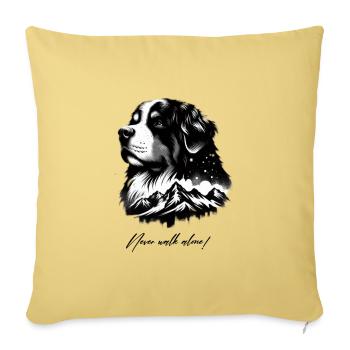 Bouvier bernois - Housse de coussin décorative 45 x 45 cm - jaune délavé - Devant