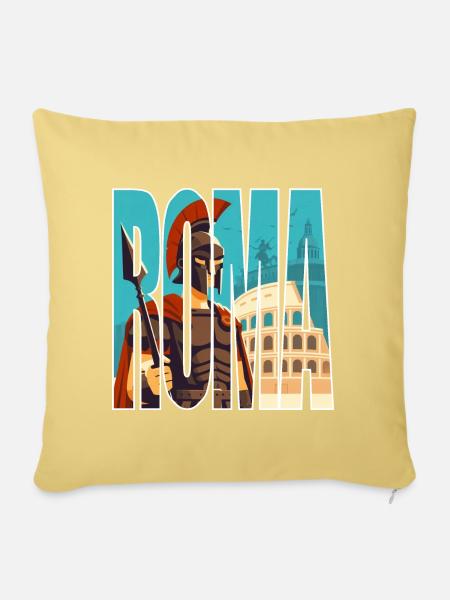 ROMA - Sofakissenbezug 45 x 45 cm - Hellgelb