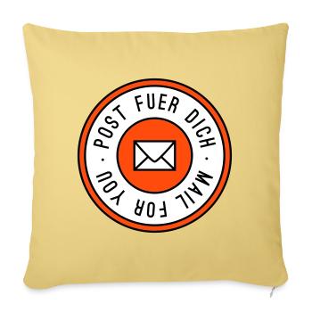 Mail for you tricolor - Sofa pillowcase 17,3'' x 17,3'' (45 x 45 cm) - washed yellow - Front
