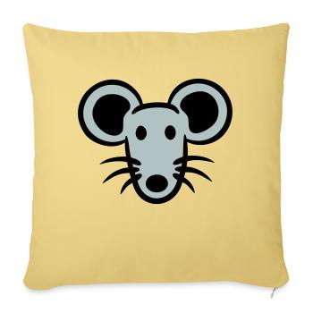 Mouse Mouse Cute Little Rat Rodent Friendly - Sofa pillowcase 17,3'' x 17,3'' (45 x 45 cm) - washed yellow - Front
