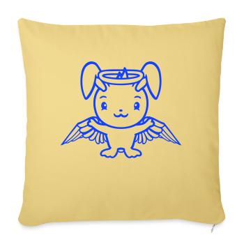 Bunny Angel Holy Sky Wings Good Flying Love - Sofa pillowcase 17,3'' x 17,3'' (45 x 45 cm) - washed yellow - Front