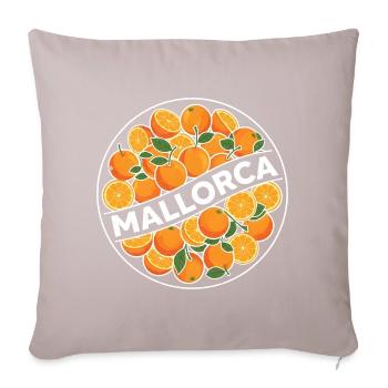 Logo du cercle des oranges de Majorque - Housse de coussin décorative 45 x 45 cm - taupe clair - Devant